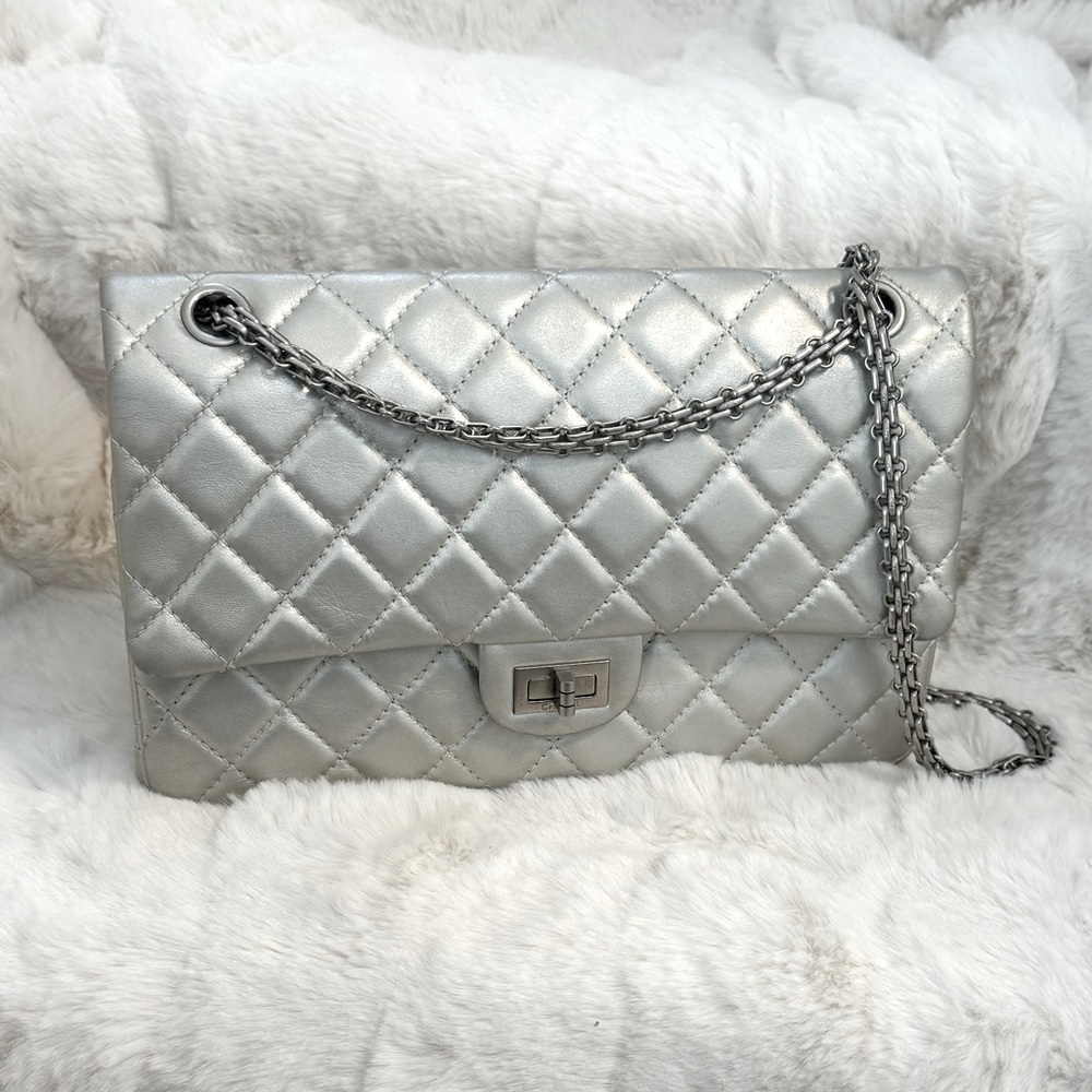 Chanel 2.55 Reissue 226 Silver Flap Bag